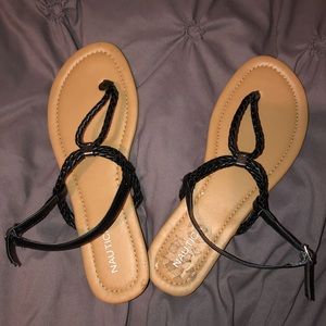 LIKE NEW Nautica Black Braided Sandals